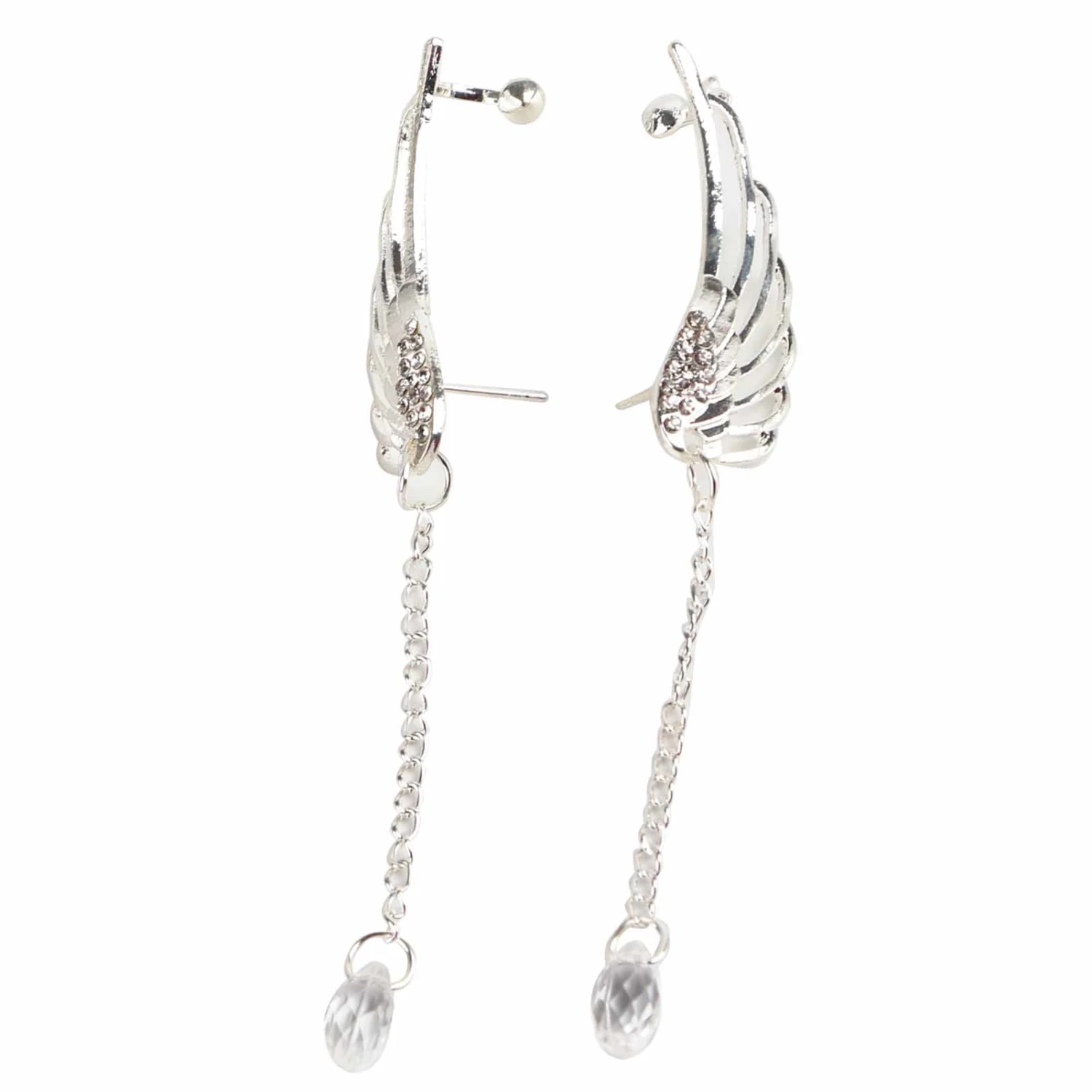 1 Pair Wing Earring Tassel Ear Ring Stud Decoration Women Accessory for Party Dating