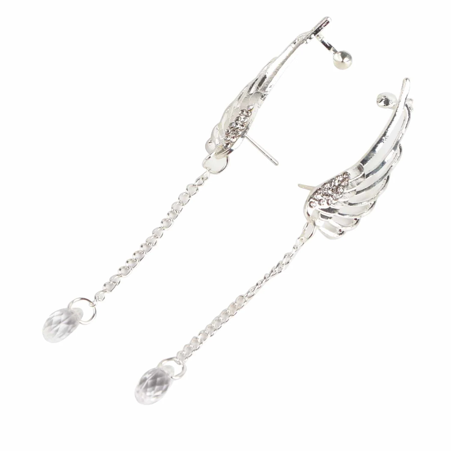 1 Pair Wing Earring Tassel Ear Ring Stud Decoration Women Accessory for Party Dating
