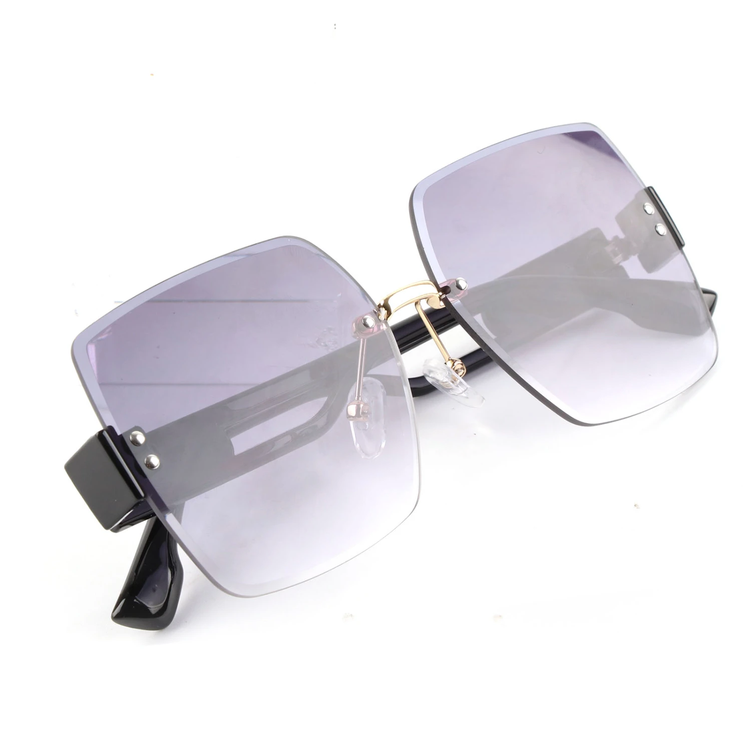 Sunglasses Women Trendy Driving Glasses UV Protection Glasses Rimless Sunglasses