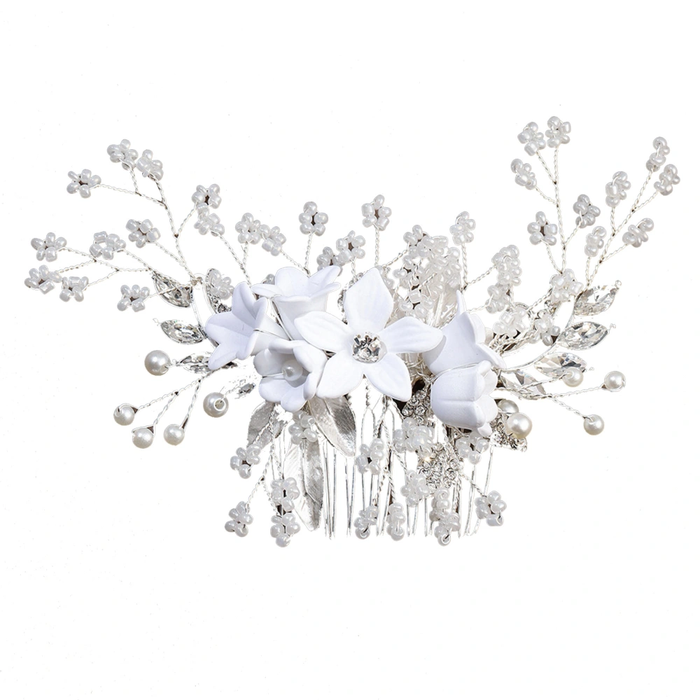 Bridal Hair Flower Alloy Resin Elegant Beautiful Stylish Simple European American Style Wedding Hair Accessories White Resin Flower