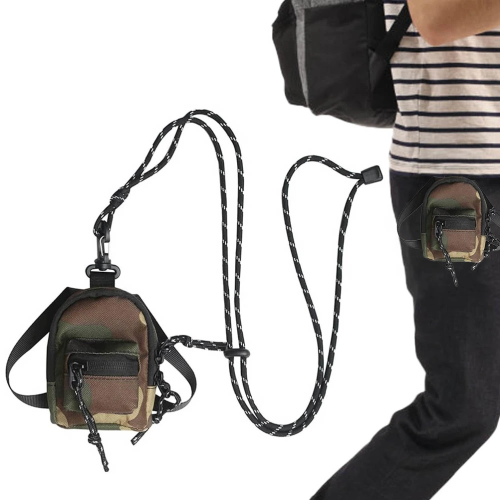 Mini Pendant Bag Trendy Mini Halterneck Crossbody Bag Purse for Cards Headphones Keys Party Travel Body Jewelry Accessories