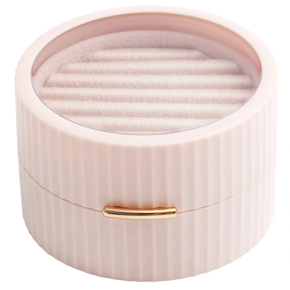 Mini Jewelry Case Partition Small Size Corrosion Protection Portable Jewelry Box for Necklace Ring Earrings Pink