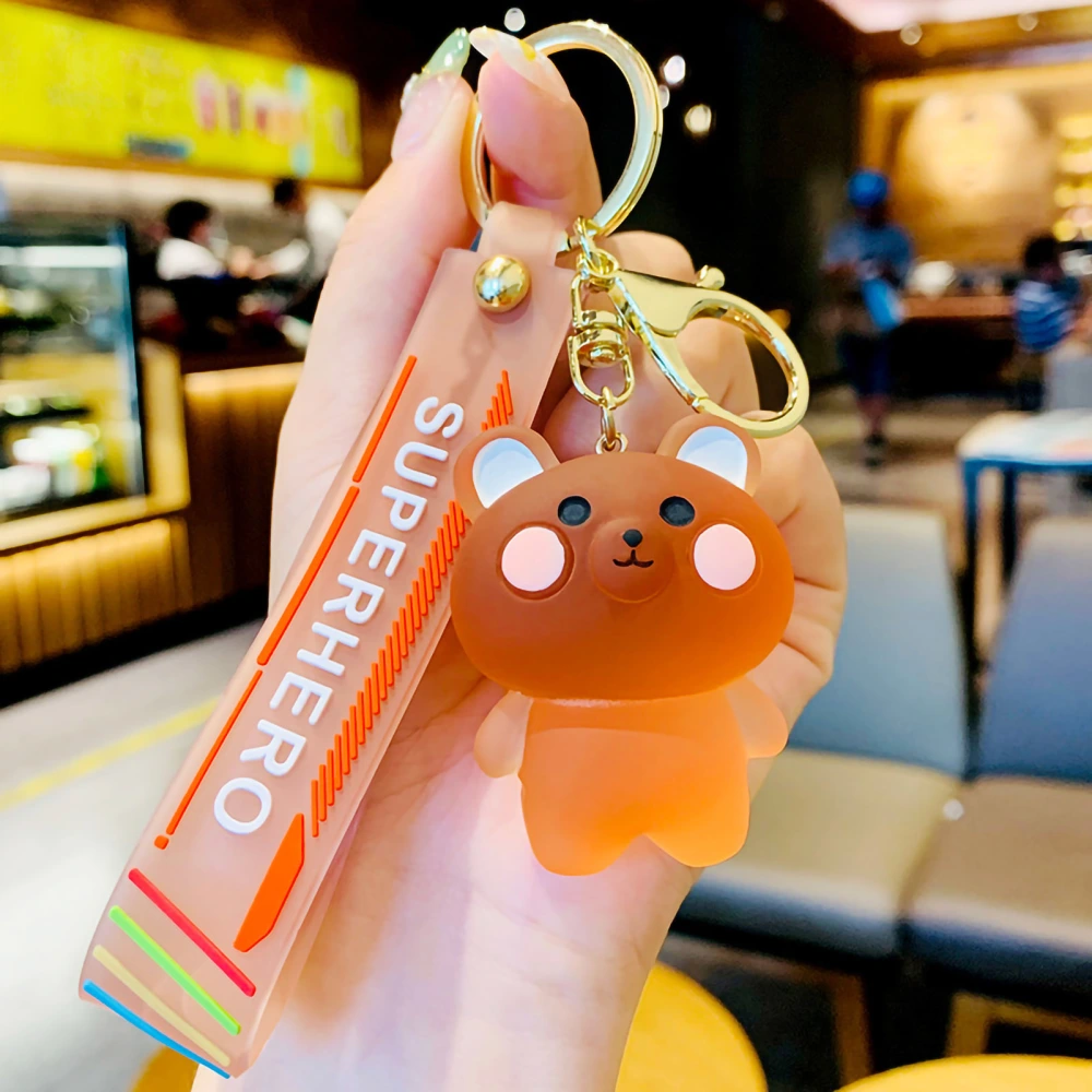 Keychain Pendant Fashion Cartoon Animal Keychain Accessory for Car Couple Schoolbag Bear