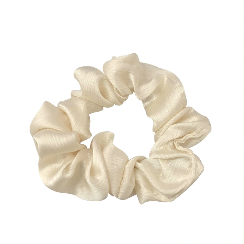 Hair Scrunchies Exquisite Shiny Soft Comfortable Hair Bands Scrunchies Ponytail Holder Hair Ties Rope for Girls Small White