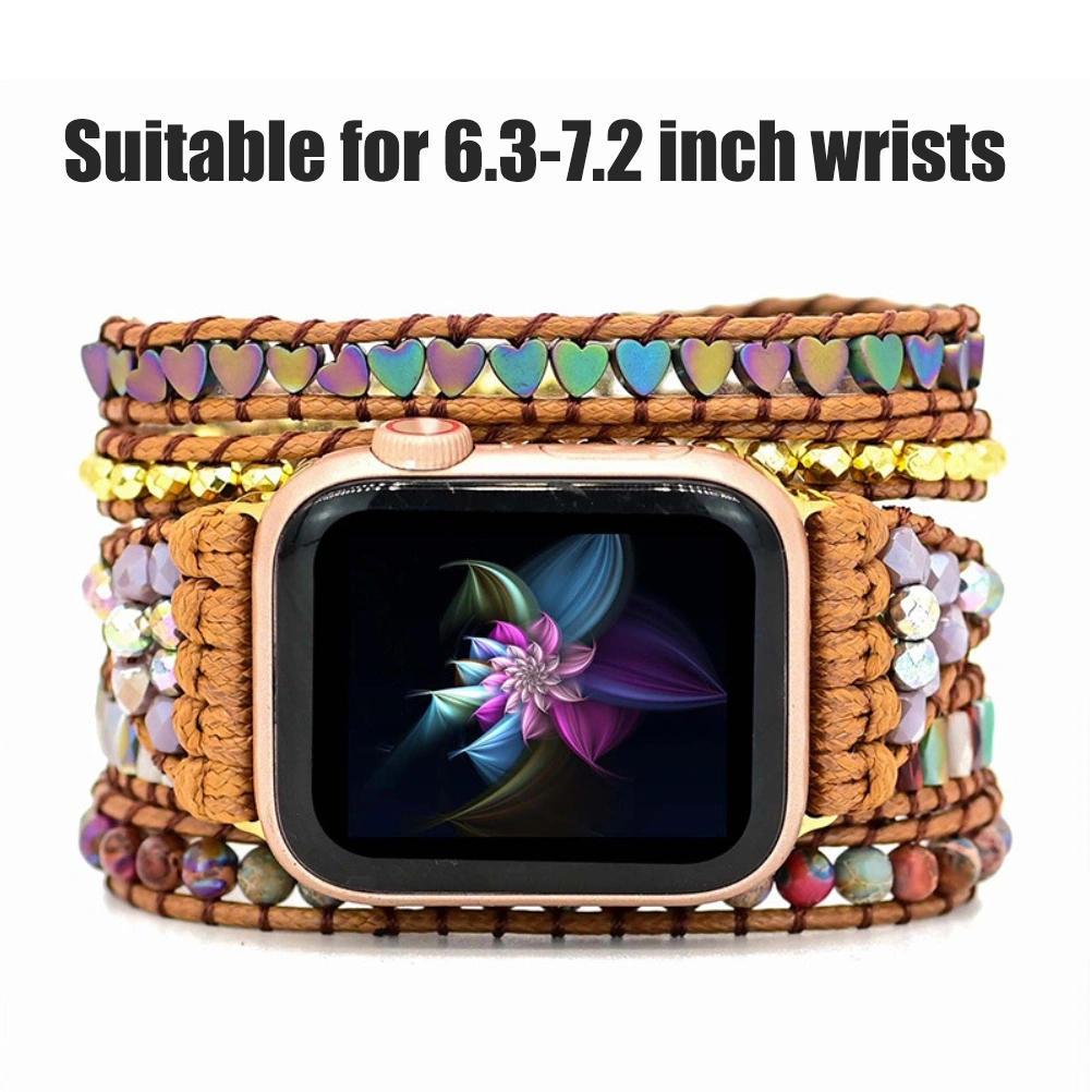 Boho Beads Watch Band Charm Bracelets Beaded Watch Bracelet Band Braided Watch Strap Band Compatible for iWatch