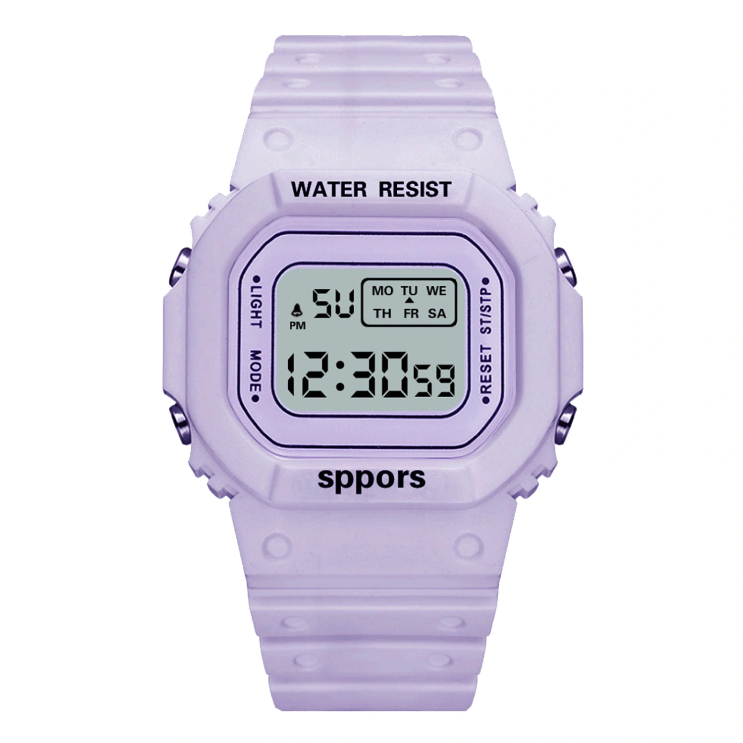 LED Electronic Sports Watch Waterproof Lightweight Luminous Smartwatch for Boys Girls Purple