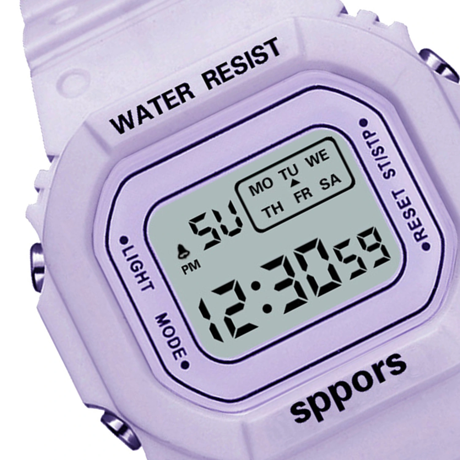 LED Electronic Sports Watch Waterproof Lightweight Luminous Smartwatch for Boys Girls Purple