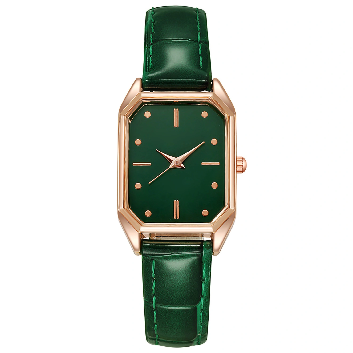 Allon Watch Fashion Elegance Temperament Stainless Steel Delicate Female Quartz Wristwatch Green
