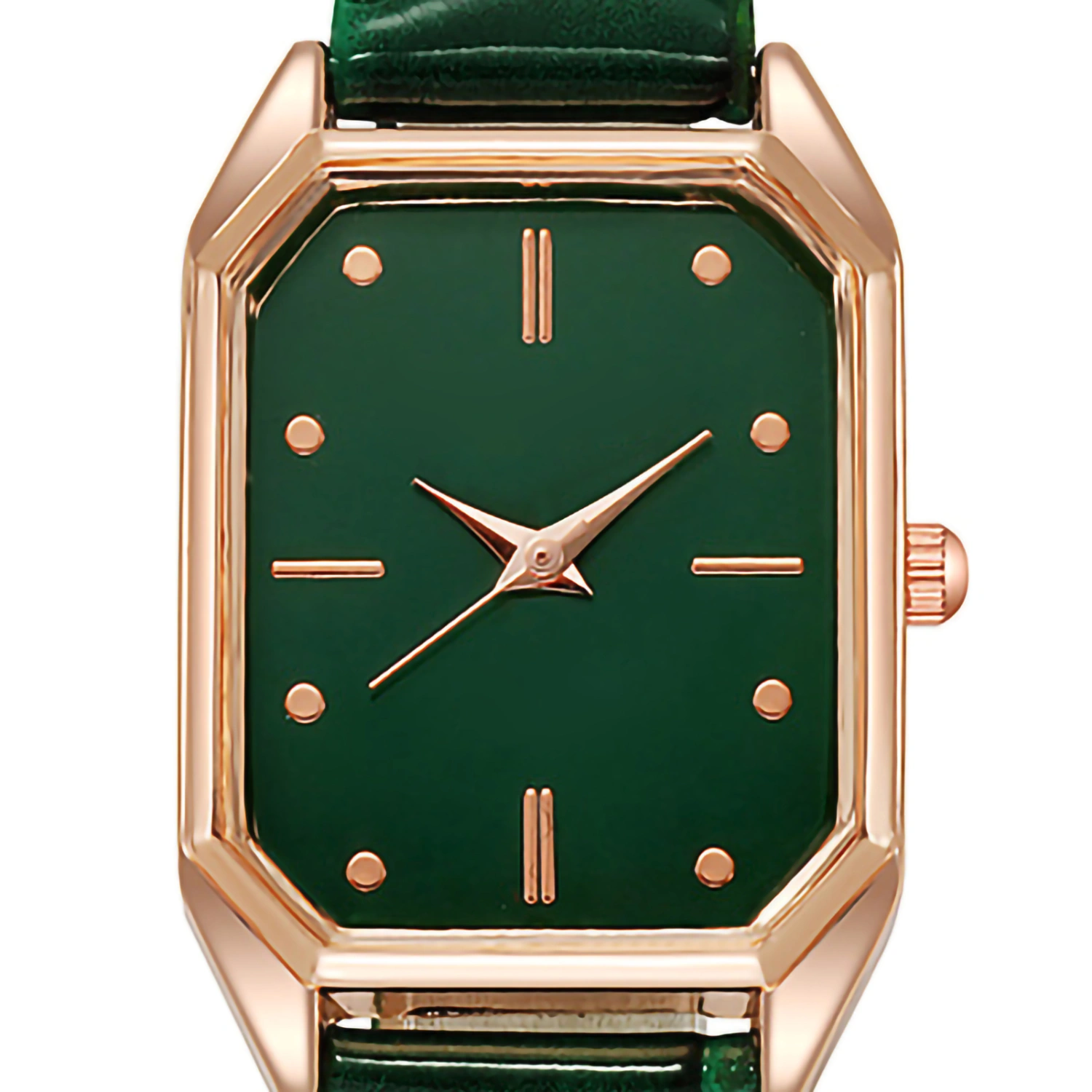 Allon Watch Fashion Elegance Temperament Stainless Steel Delicate Female Quartz Wristwatch Green