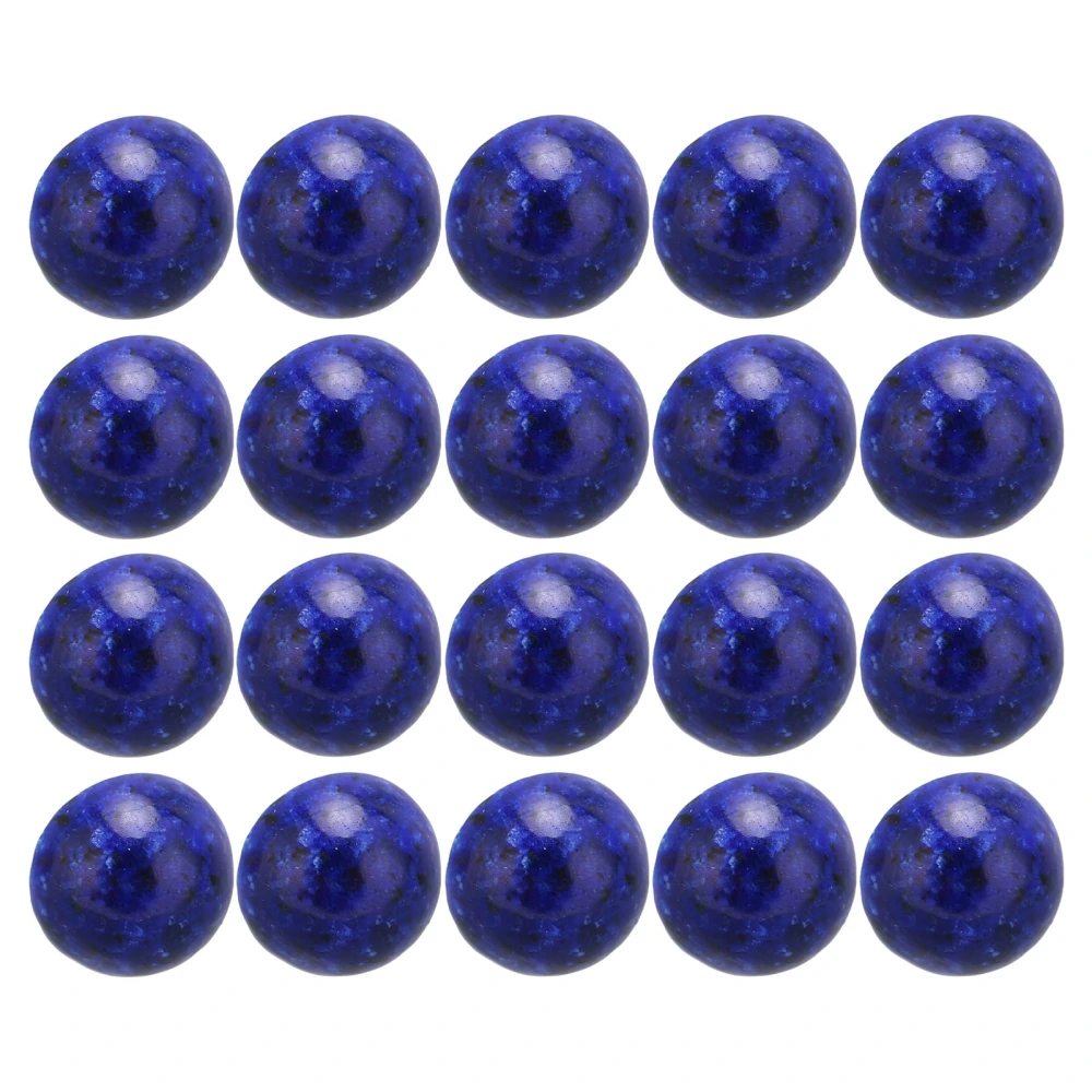 20Pcs Lapis Lazuli Cabochon Stone Half Round Beads 8mm Flat Back Dome Cover for DIY