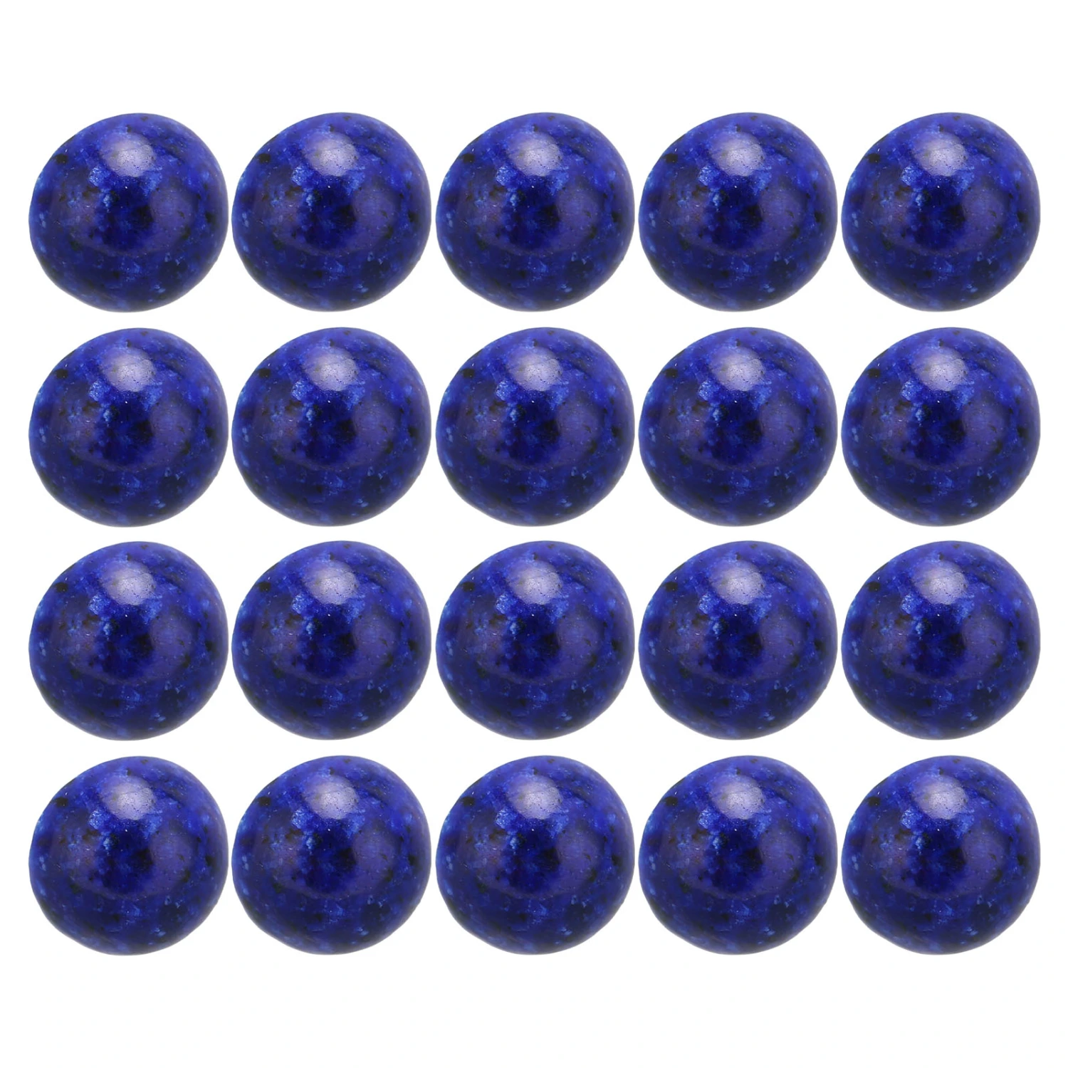 20Pcs Lapis Lazuli Cabochon Stone Half Round Beads 8mm Flat Back Dome Cover for DIY
