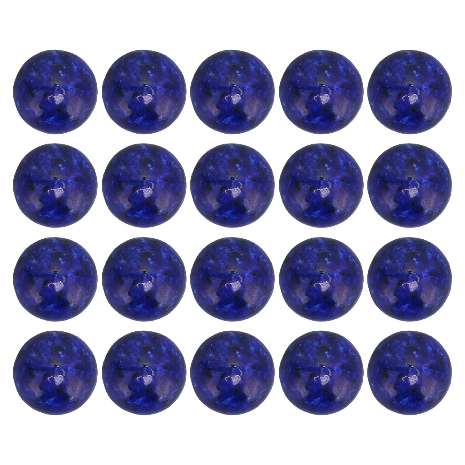 20Pcs Lapis Lazuli Cabochon Stone Half Round Beads 8mm Flat Back Dome Cover for DIY