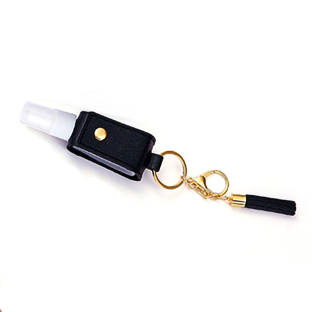 Keychain Spray Bottle 30ml Portable Travel Spray Bottle with Tassel for Perfume Hair Spray Skin Care Lotion Black