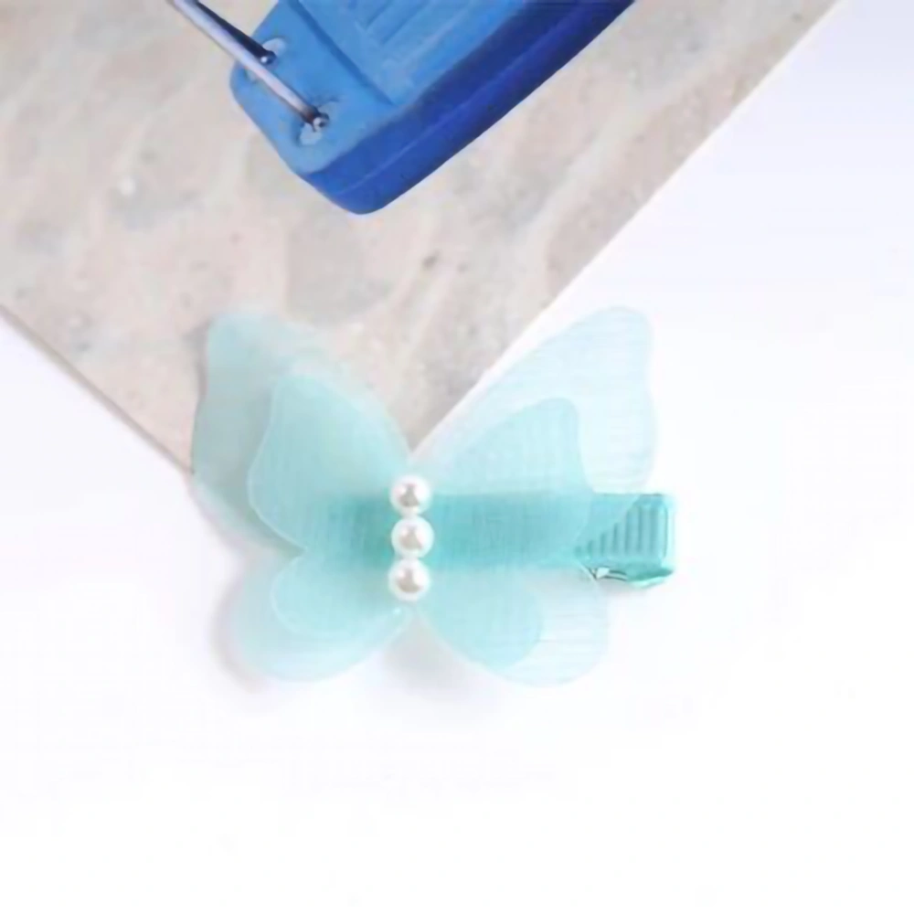 Baby Girls Hair Clips Cute Shaped Soft Chiffon Lint Hair Barrettes Hair Accessories for Toddlers E2-037 Mint Green