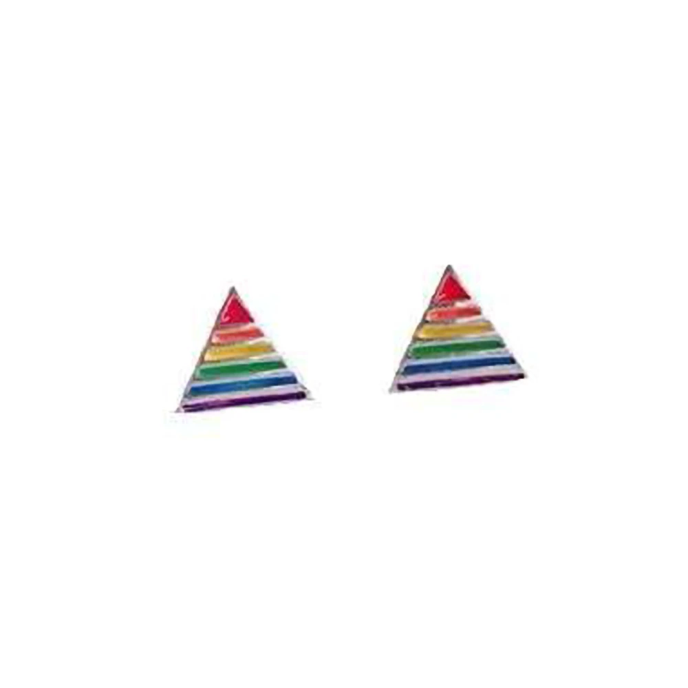 Alloy Stud Earrings Women Girls Simple Cute Stylish Unique Shaped Earrings for Holiday Party Colorful Triangular