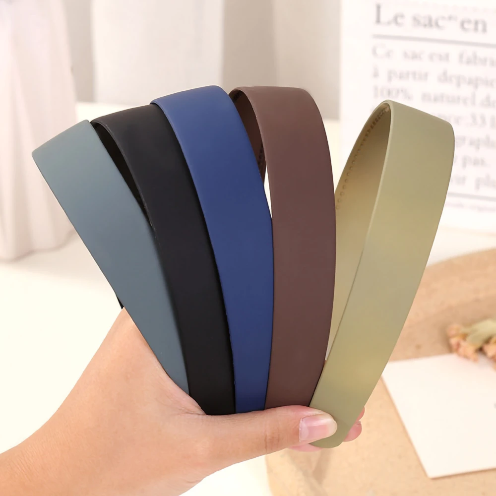 2.5cm Wide Brimmed Headband Fashion Morandi Women Headband Ladies Hair Accessory for Face Wash Hair Decoration Black