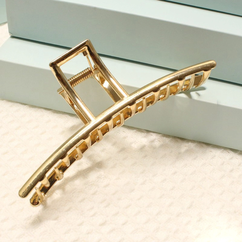 Hair Claw Clip Gold Metal Hair Claw Clip Gold Pearl Hair Clip Large Jaw Clip Barrette for Women GirlsType D