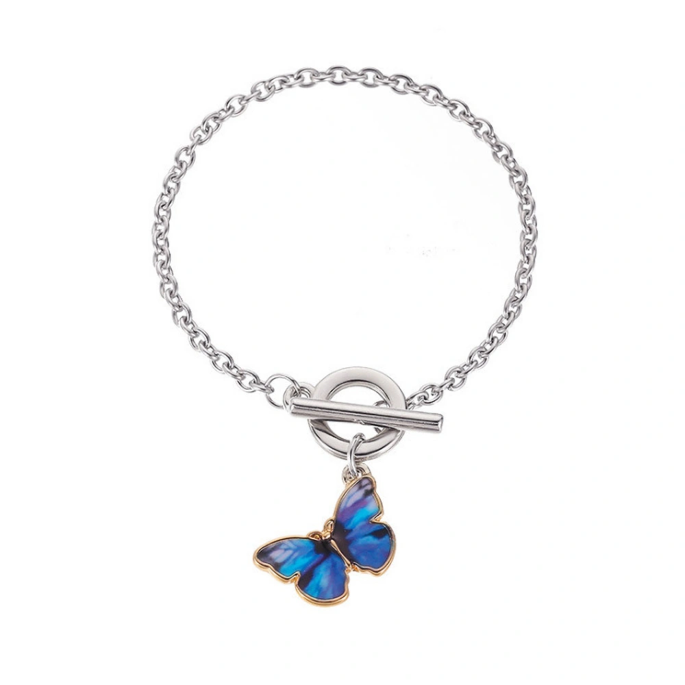 Butterfly Jewellery Unique Portable Charming Elegance Alloy Necklace Bracelet for Girls WomenDark Blue Bracelet