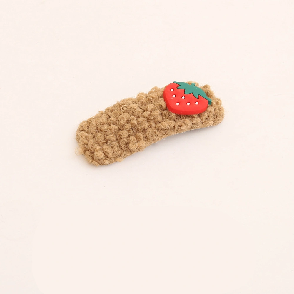 Snap Hair Clip Lamb Wool Soft Cute Odorless Korea Hairpin for Girl Teens Kids WomenType 4