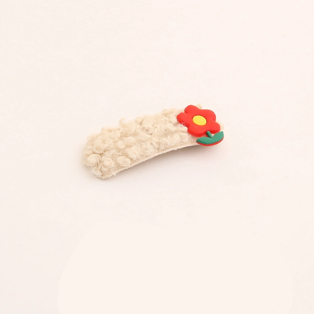 Snap Hair Clip Lamb Wool Soft Cute Odorless Korea Hairpin for Girl Teens Kids WomenType 8