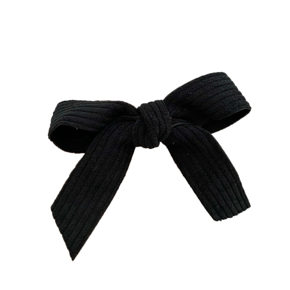 Bow Hair Clips Women Girls Corduroy Simple Elegant Fashionable Hair Clip Hair AccessoriesBlack