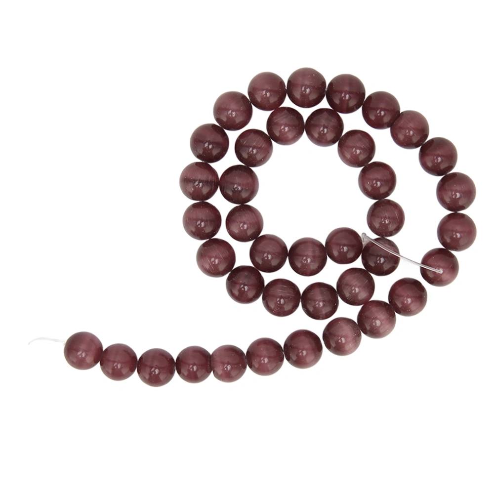 10mm Multifunctional Natural Stone Round Beads Bracelet Beads DIY Jewelry Decoration AccessoryDark Purple