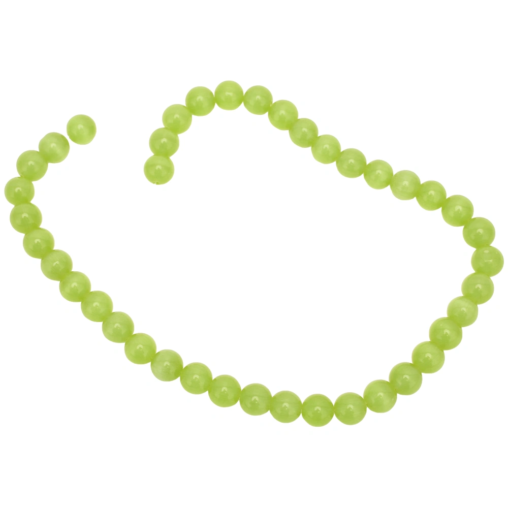 0.39in Diameter Round Beads Natural Stone DIY Bracelet Necklace Jewelry Making AccessoriesDark OD Green