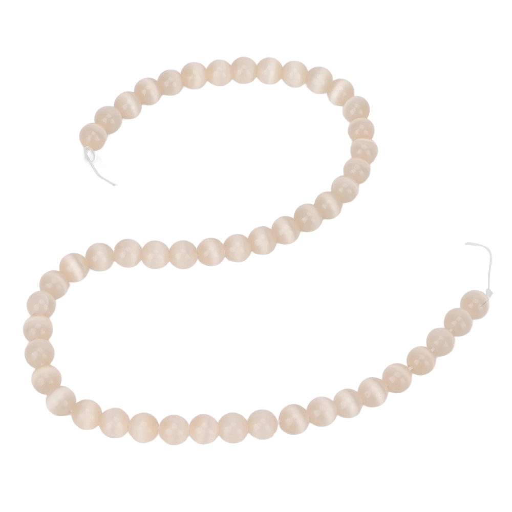 8mm Jewelry DIY Bead Exquisite Elegant Natural Stone Bead for Bracelet Necklace Handicraft MakingLight Champagne