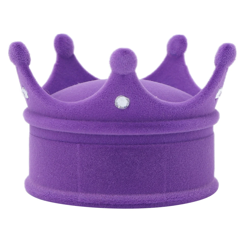 Crown Jewelry Box Personalized Simple Retro Design Earrings Necklace Jewelry Packaging BoxPurple