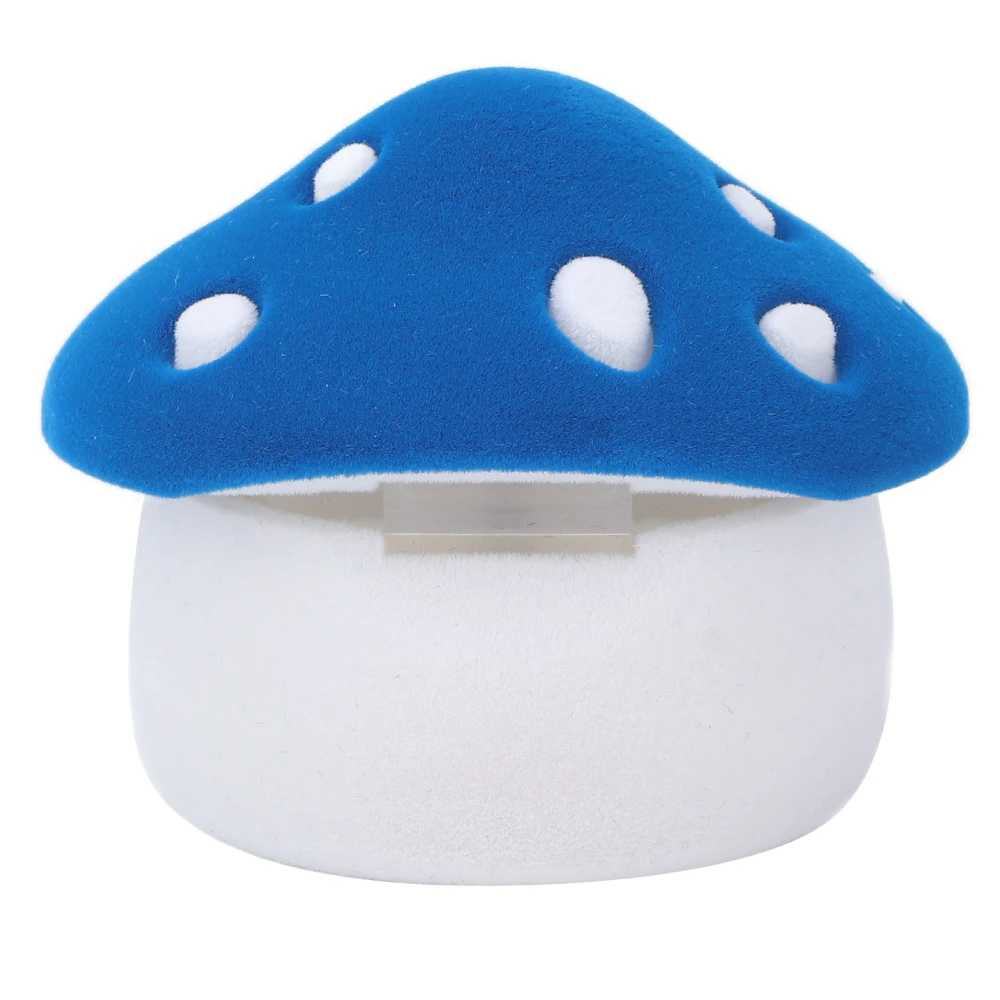 Travel Jewelry Box Portable Blue Mushroom Shape Earring Neckalce Bracelet Storage Case Organizer