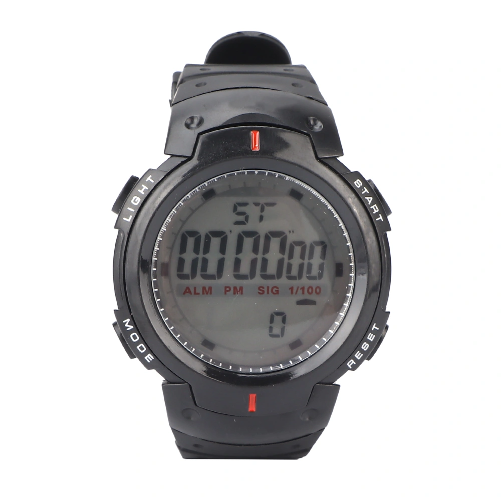 Digital Watch Multifunctional Waterproof Outdoor Sports Electronic Watches for MenBlack