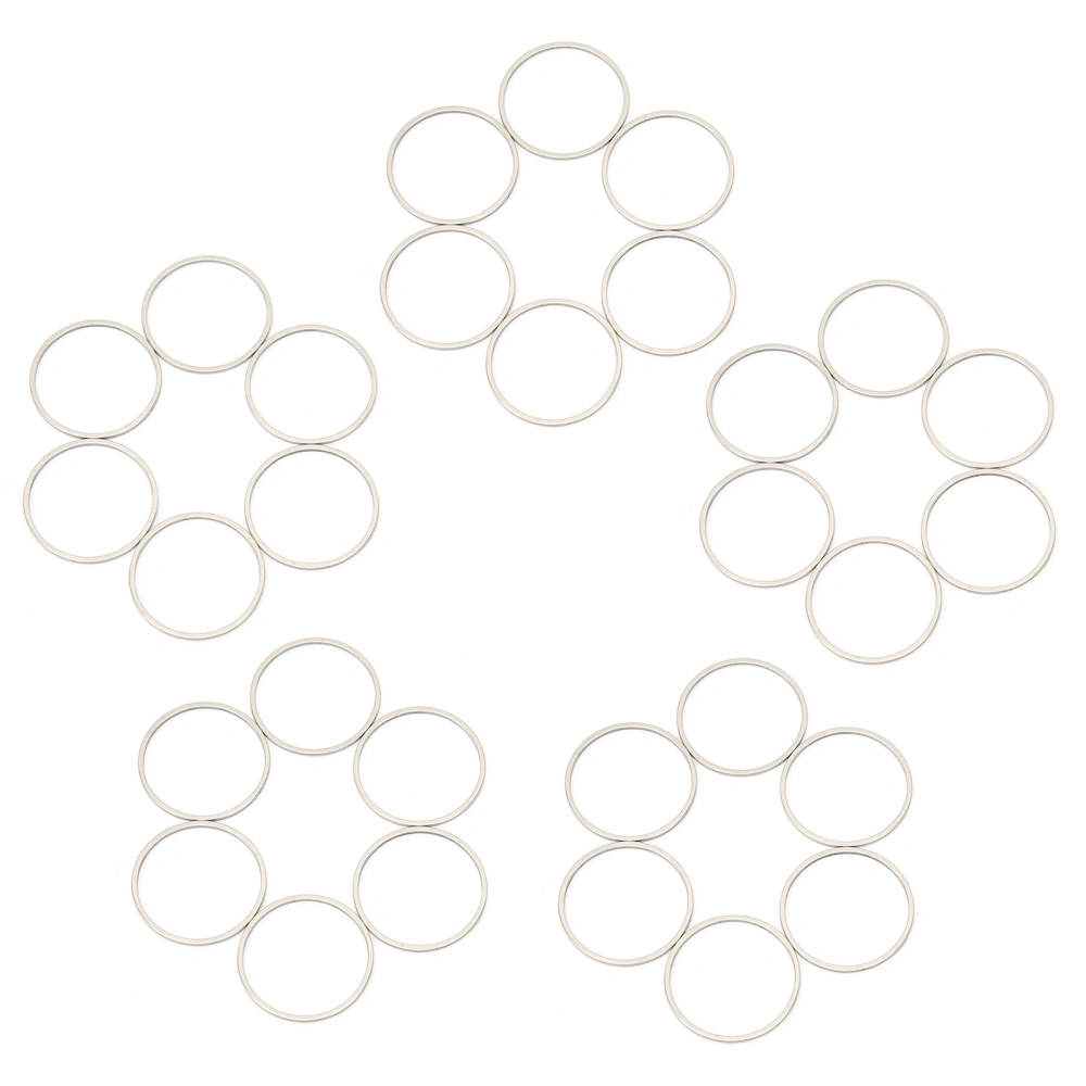 30pcs Metal Open Bezel Pendants Craft DIY Round Hollow Frame for Resin Jewelry MakingRound L