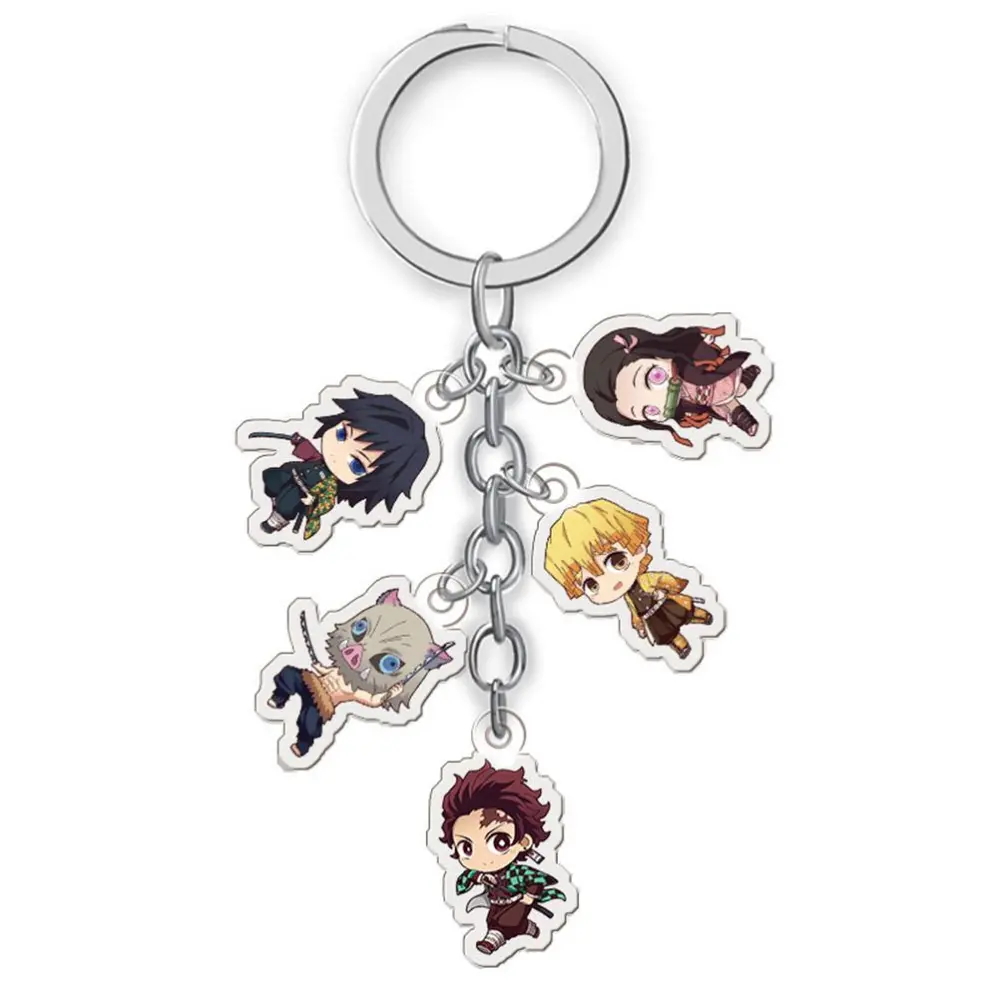 Cartoon Characters Keychains Decor Acrylic Keychain Hanging Ornament Anime Keychain Transparent Pendants