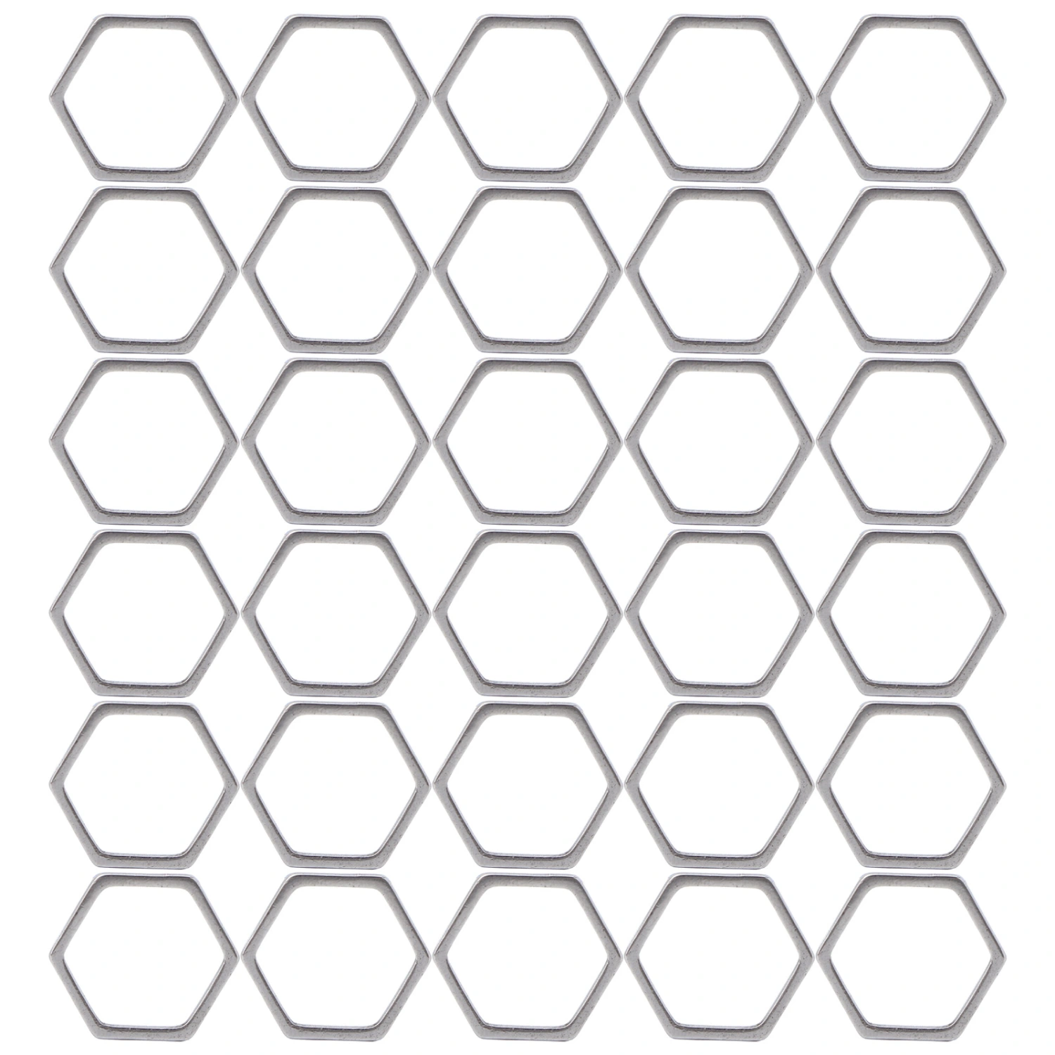 30Pcs Hexagon Shaped Hollow Resin Frame Stainless Steel Open Bezel Hollow Pendants Mold for DIYHexagon S