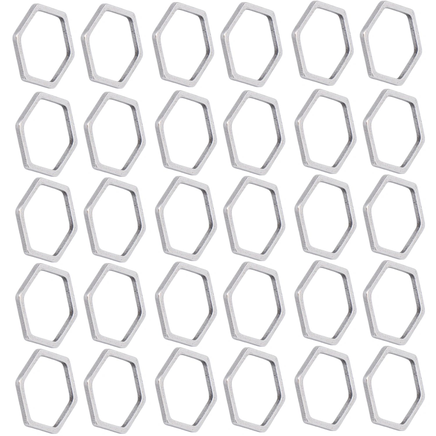 30Pcs Hexagon Shaped Hollow Resin Frame Stainless Steel Open Bezel Hollow Pendants Mold for DIYHexagon S