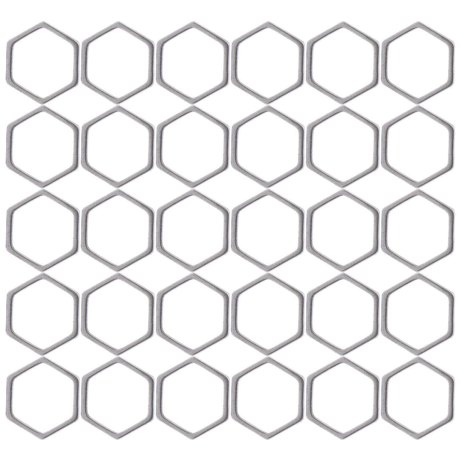 30Pcs Hexagon Shaped Hollow Resin Frame Stainless Steel Open Bezel Hollow Pendants Mold for DIYHexagon S