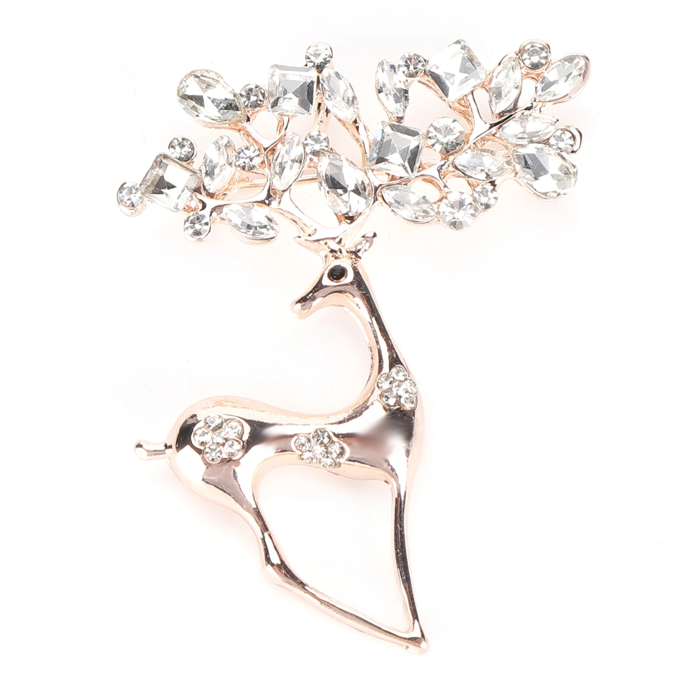 Deer Brooch Pin Fashionable Deer Elk Head Clothes Suit Decoration Brooch Gift Accessory