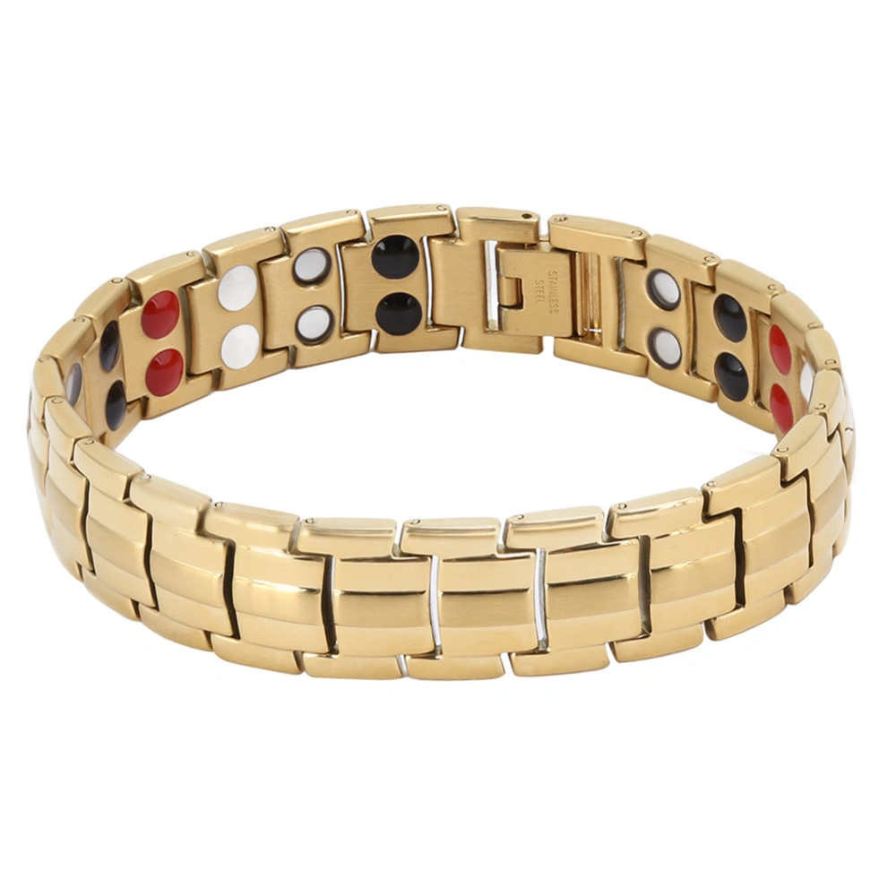 Fashion Men Magnetic Bracelet Fatigue Relief Reduce Pain Healthy Care Magnetic BraceletGold