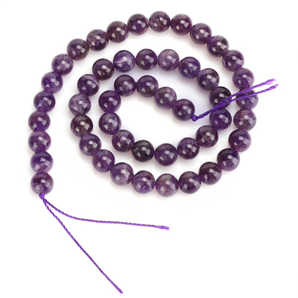 Natural Purple Stone Round Beads DIY Jewelry Bracelet Making Tool Accessory8mm 48pcs Beads