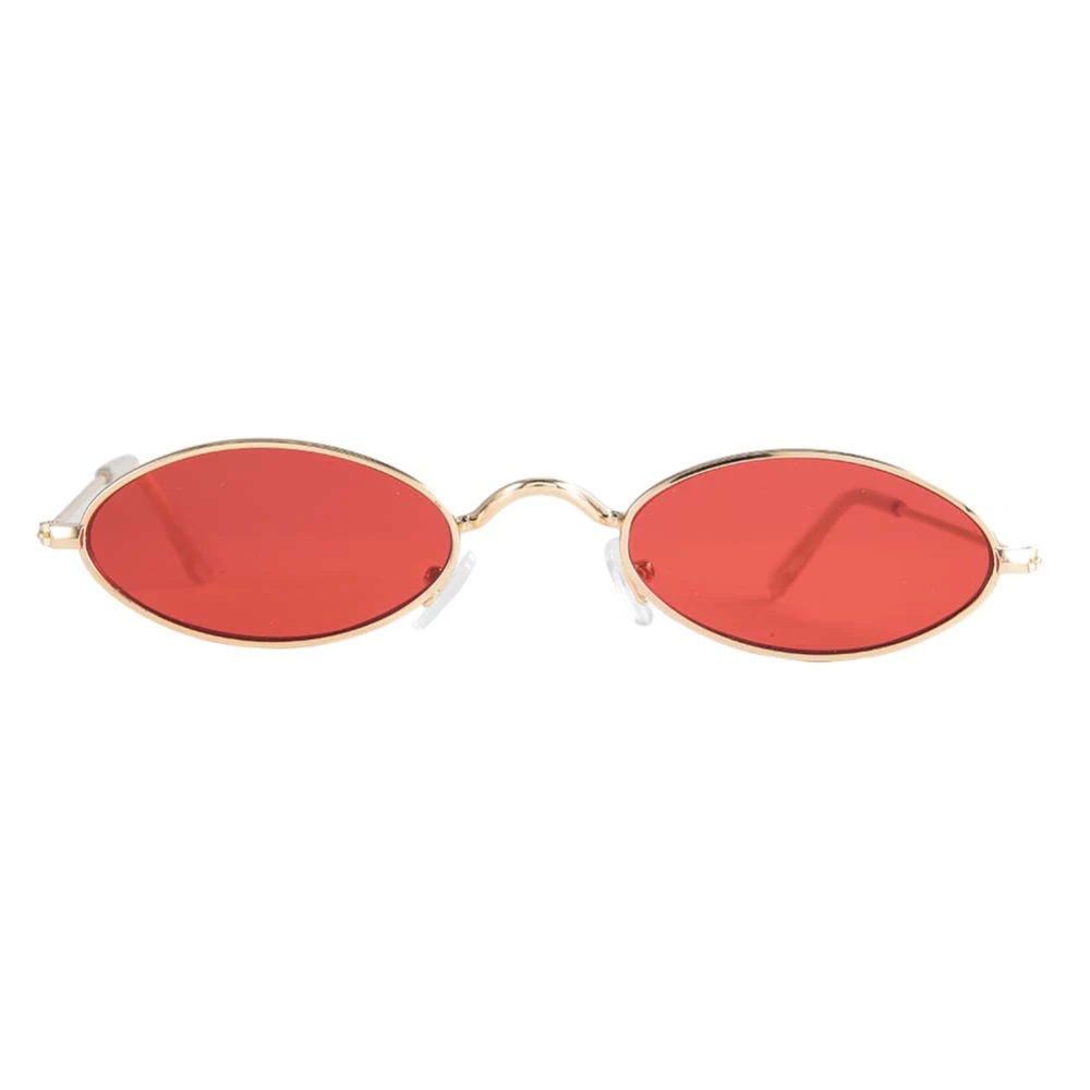 Vintage Style Oval Sunglasses Clear Lens Eyewear Sun Glasses for FemaleRed