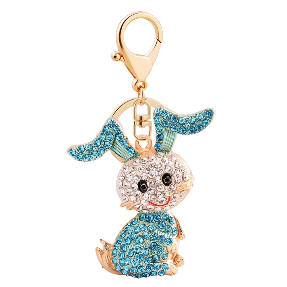 Fashion Cute Animal Couple Women Keychain Jewelry Gift (Blue)