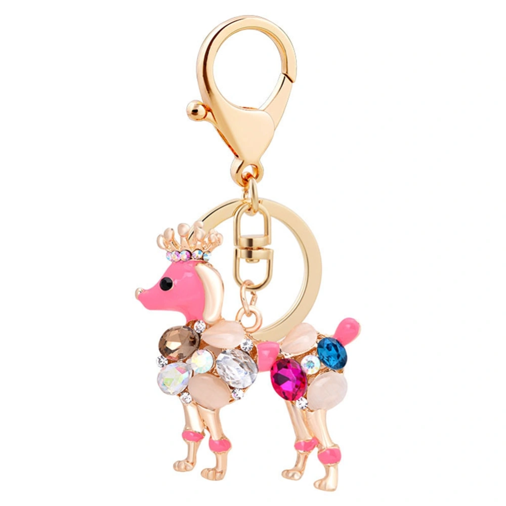 Teddy Dog Shape Pendant Keychain Alloy Key Ring Bag Hanging Ornament