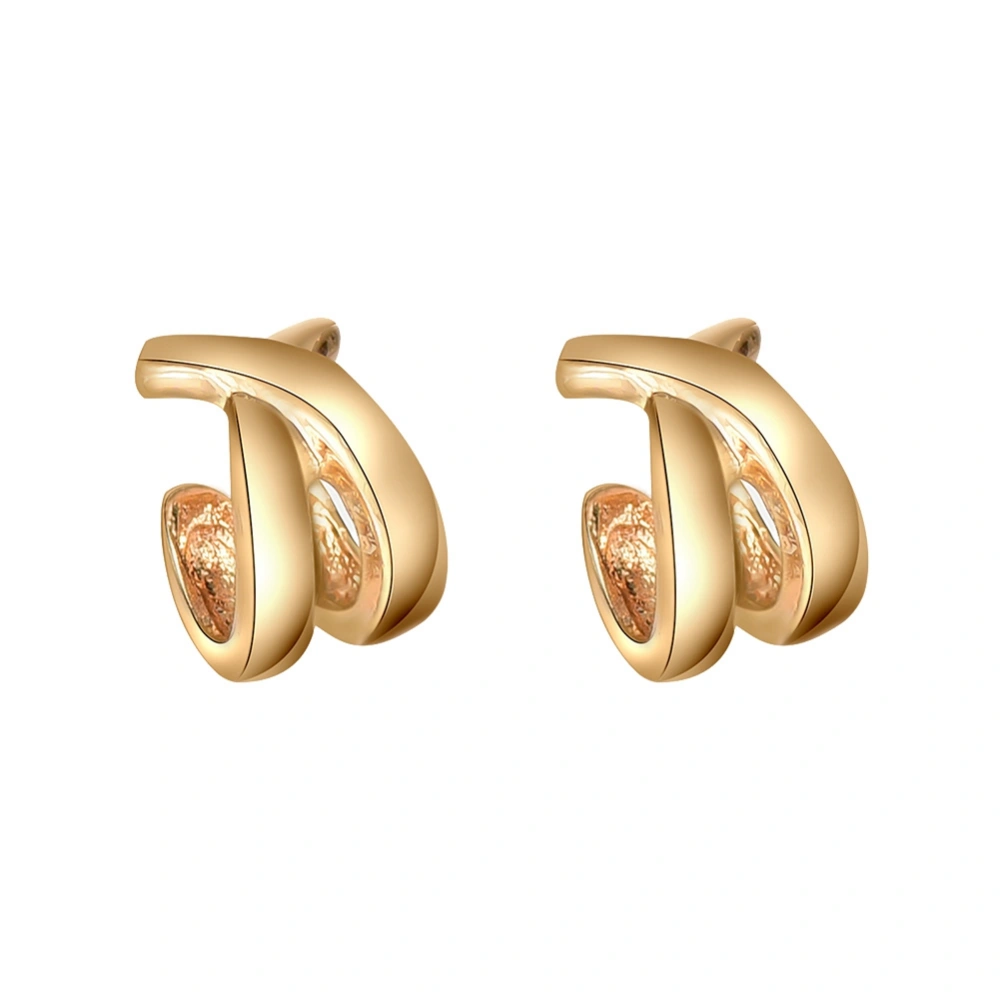 Fashionable Women Jewelry Stud Vintage Style Golden Earrings Girl Accessory