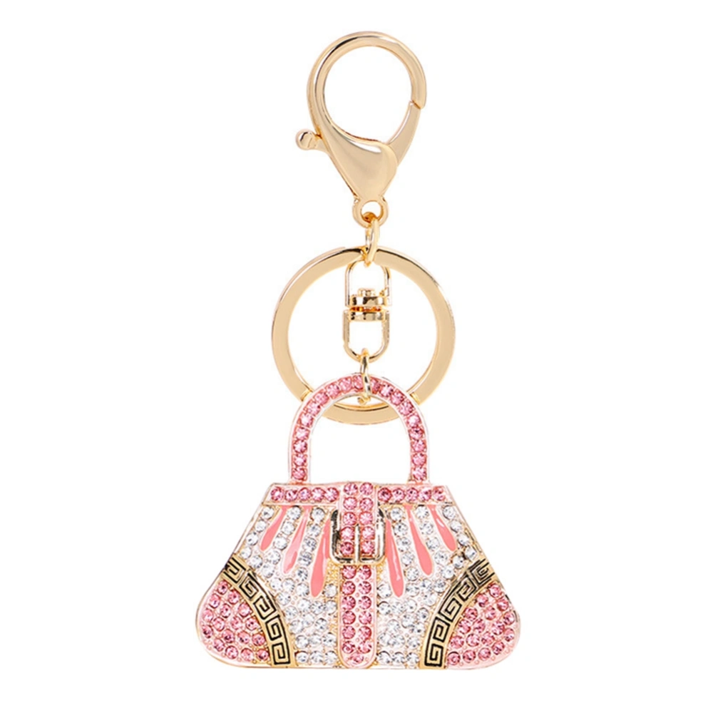 Fashion Small BaG shape Alloy Plating Women Keychain Jewelry Gift (CHY-5288 Pink)