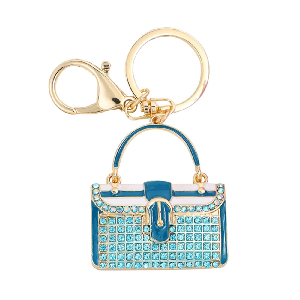 Fashion Small BaG shape Alloy Plating Women Keychain Jewelry Gift (CHY-5287 Blue)