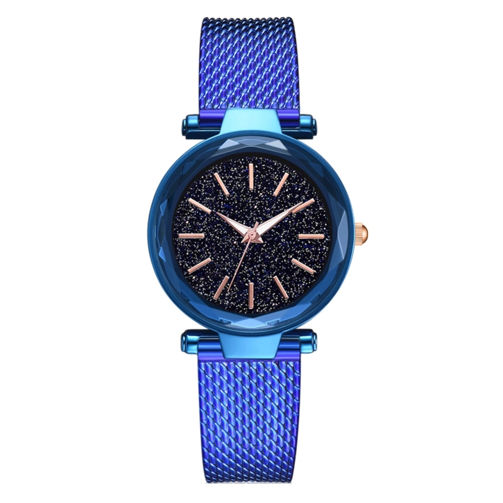 Stylish Women Simple Style Casual Alloy Quartz Watch Gift for Female Woman(Blue)