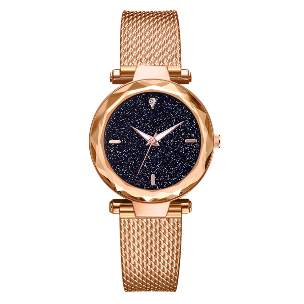 Stylish Women Simple Style Casual Alloy Quartz Watch Gift for Female Woman(Rose Gold)