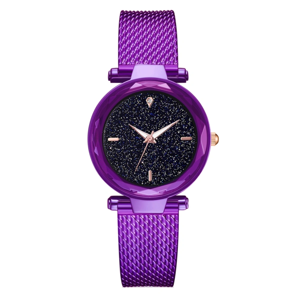 Stylish Women Simple Style Casual Alloy Quartz Watch Gift for Female Woman(Purple)