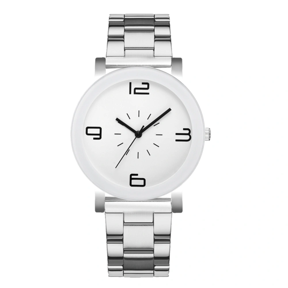 Sample Leisure Style Women Man Wristwatch Fashionable Quartz Analog Watch White