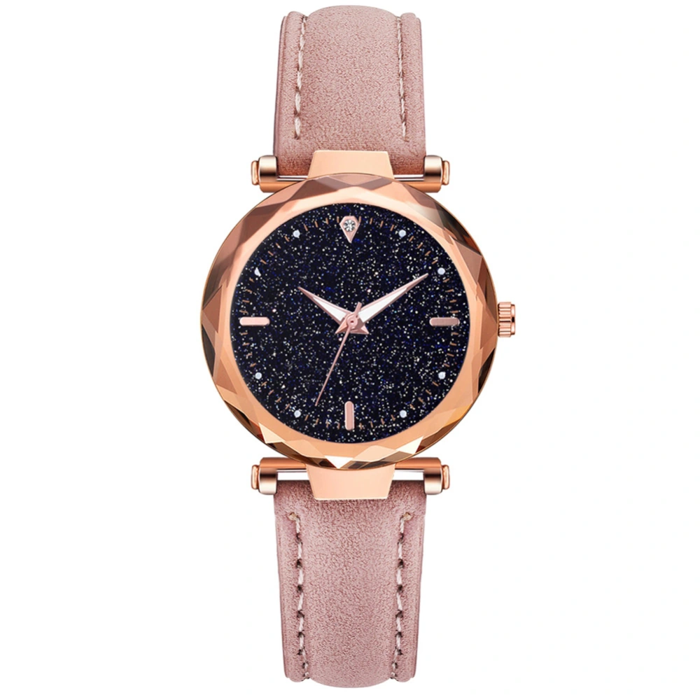 Women Girls Quartz Watch Round Dial Elegant Casual Wristwatch Pink